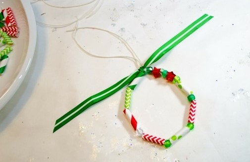 Christmas wreath with ribbon