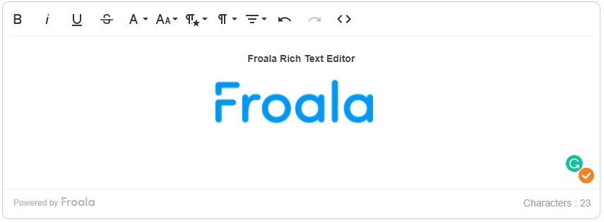 Froala rich text editor for enhancing developer productivity
