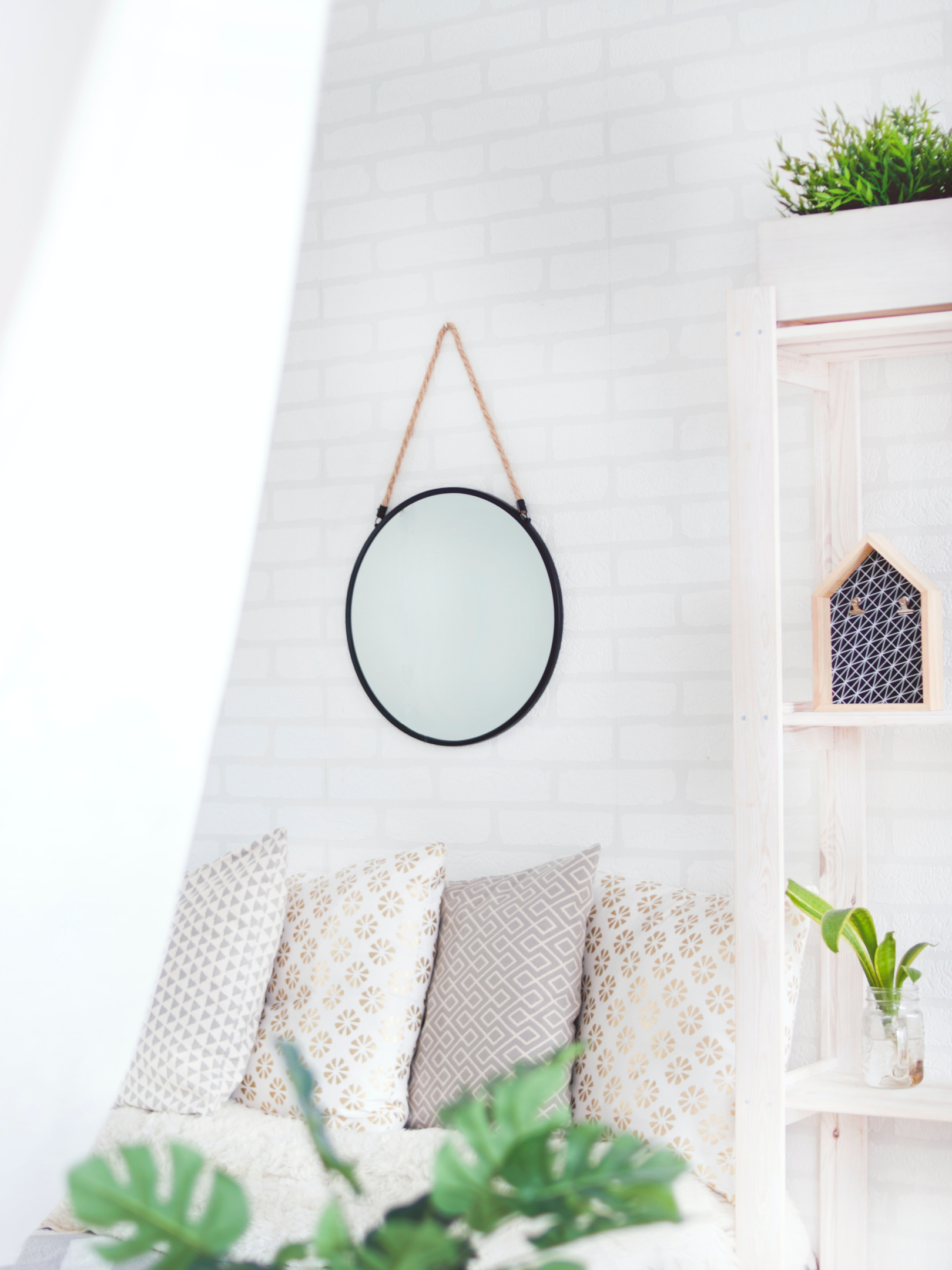 decorate small spaces with mirrors