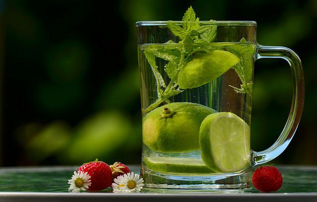 drink, lime, water