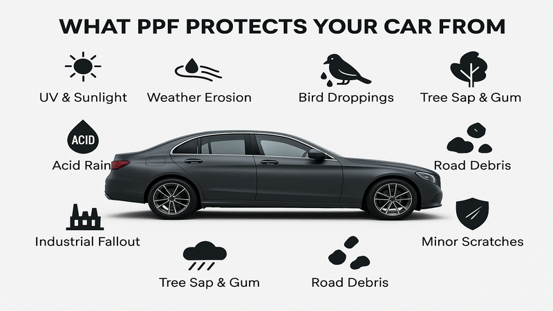 Things PPF protects a car from