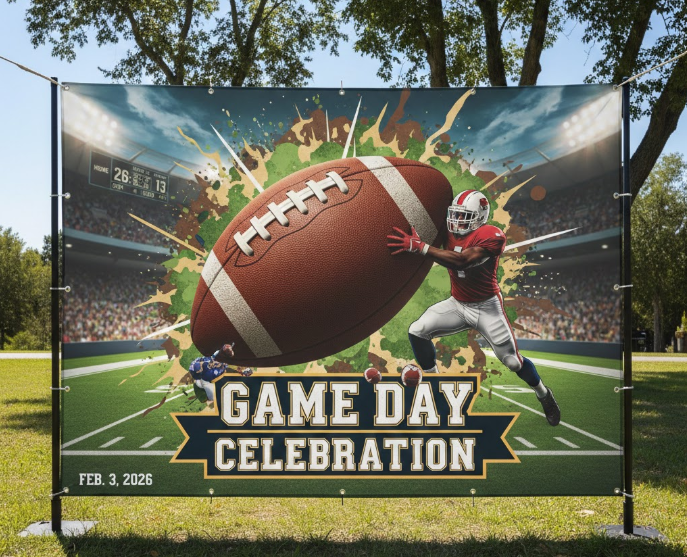 Hanging Signs and Themed Backdrops