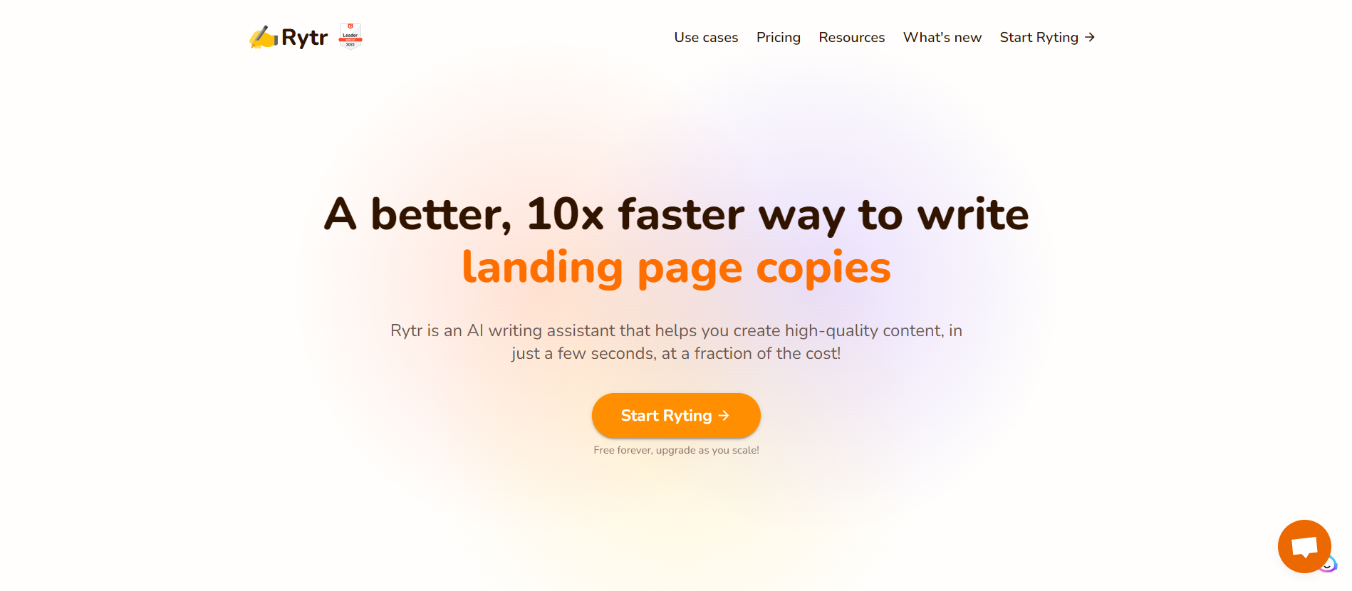 Rytr main page