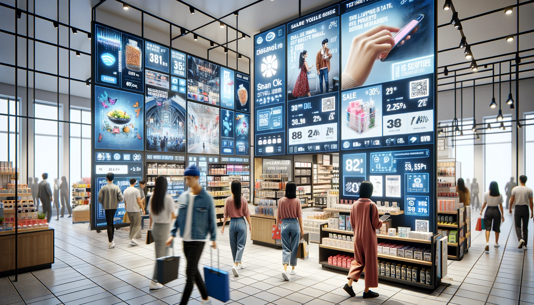  image depicting the use of digital signage in a retail environment