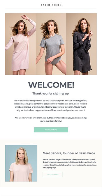 Welcome email marketing templates