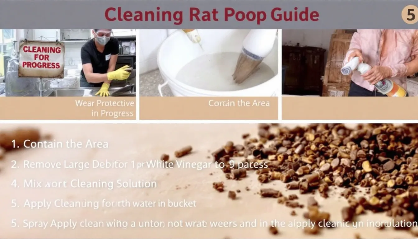A step-by-step guide to cleaning rat poop effectively.