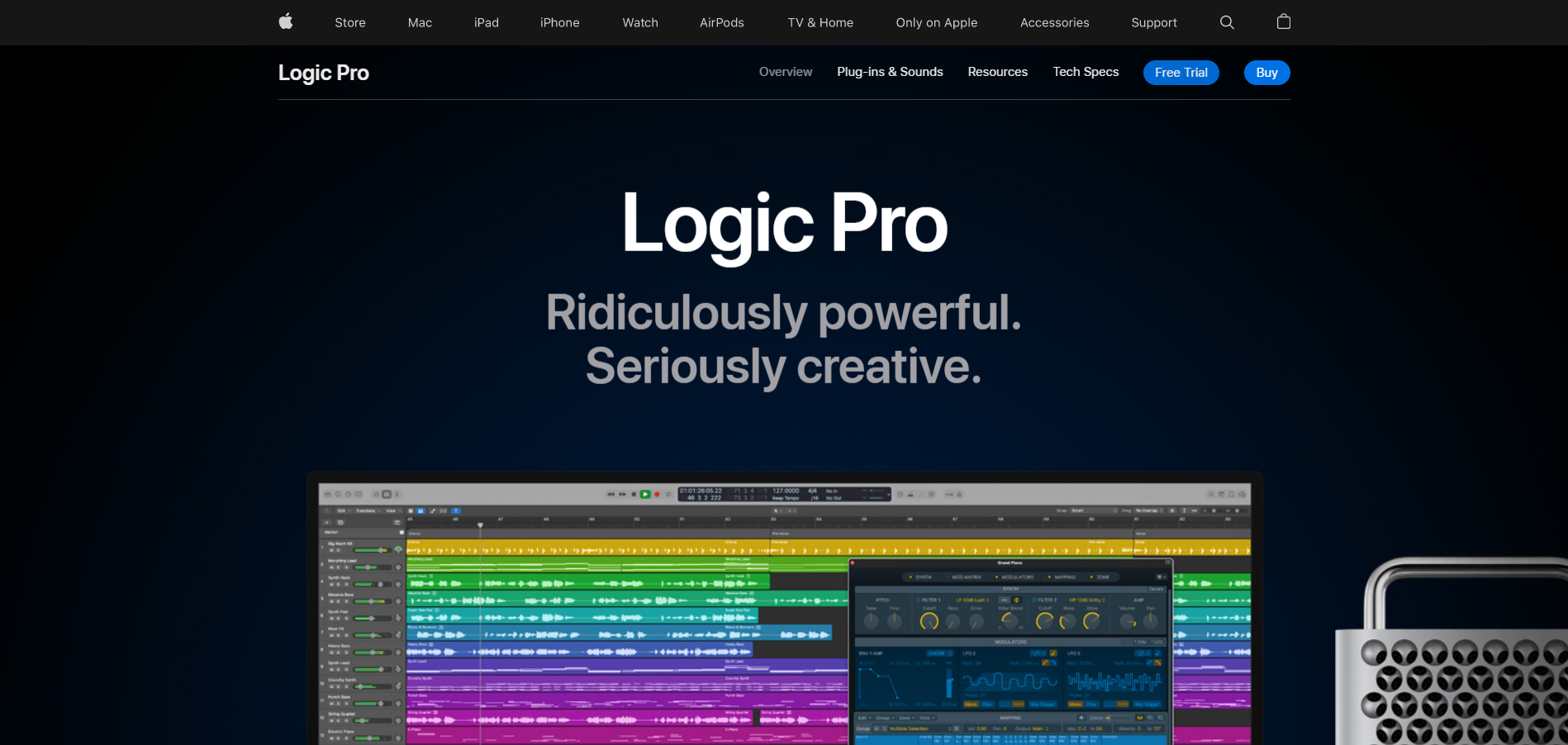 Logic Pro Main Page