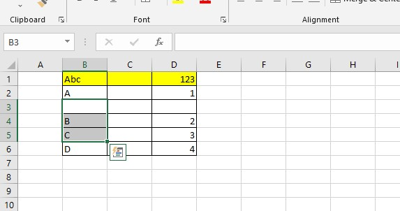 Select multiple row cell references.