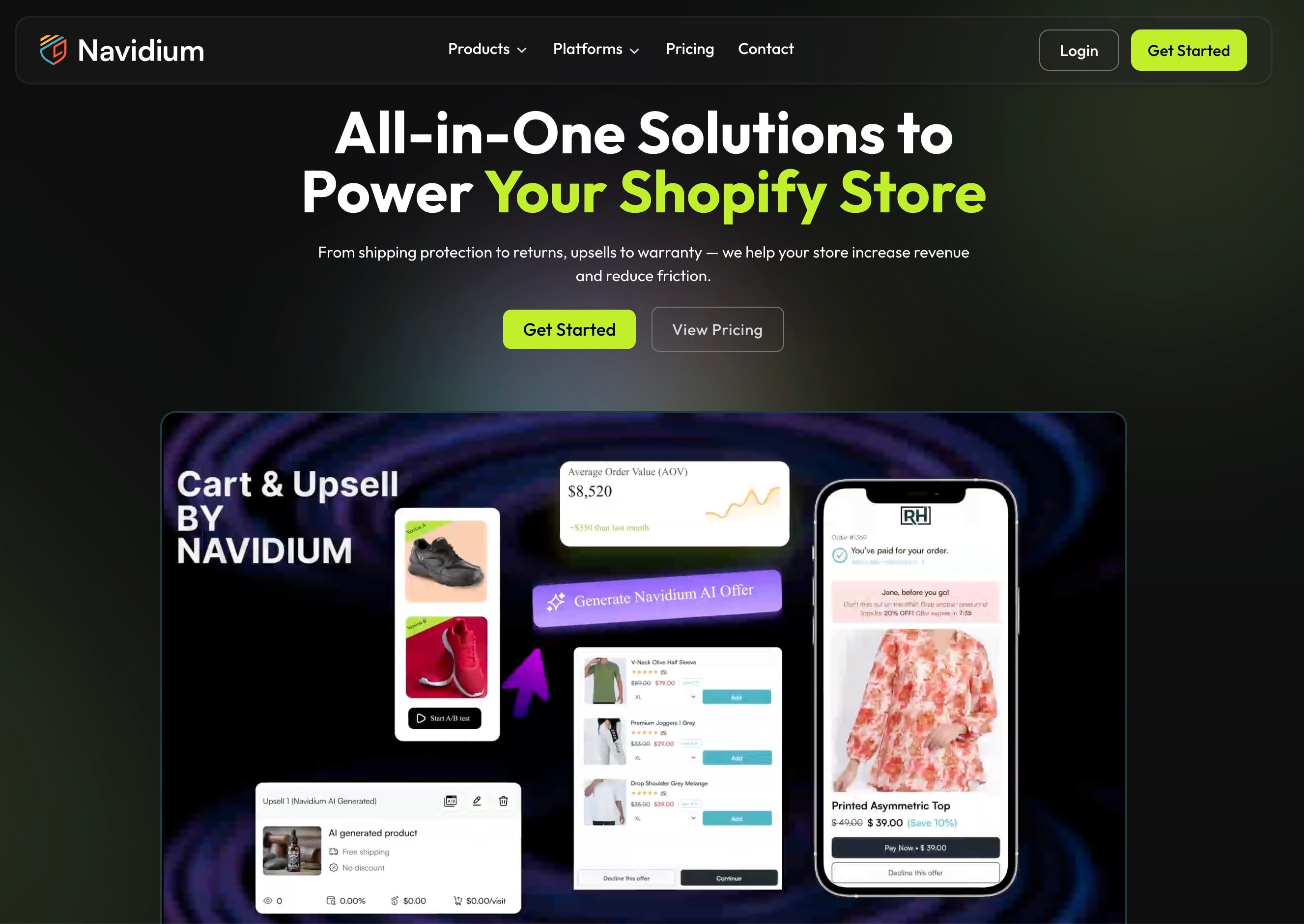 Route alternatives: Navidium homepage