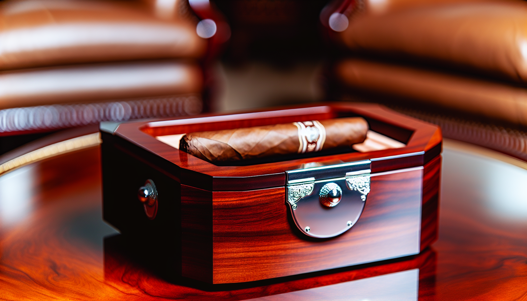 Elegant humidor for single cigars