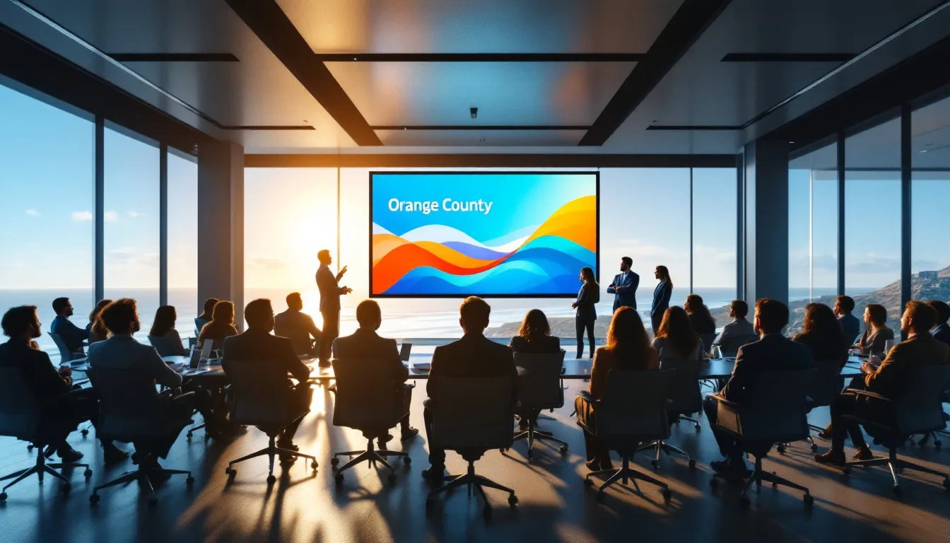 An Orange County SEO company collaborating with clients.