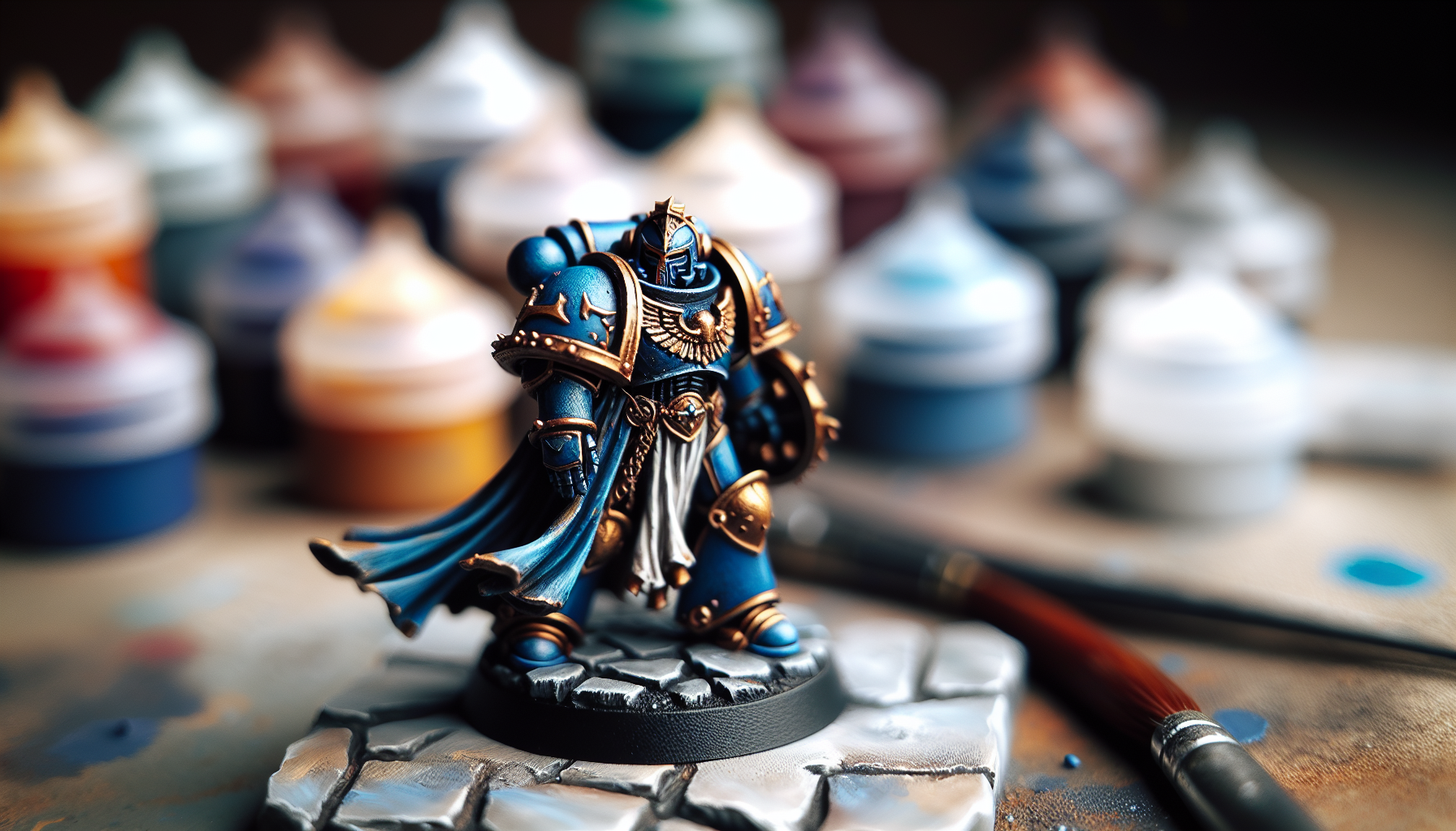 Miniature showcasing layering and highlights with Citadel paints