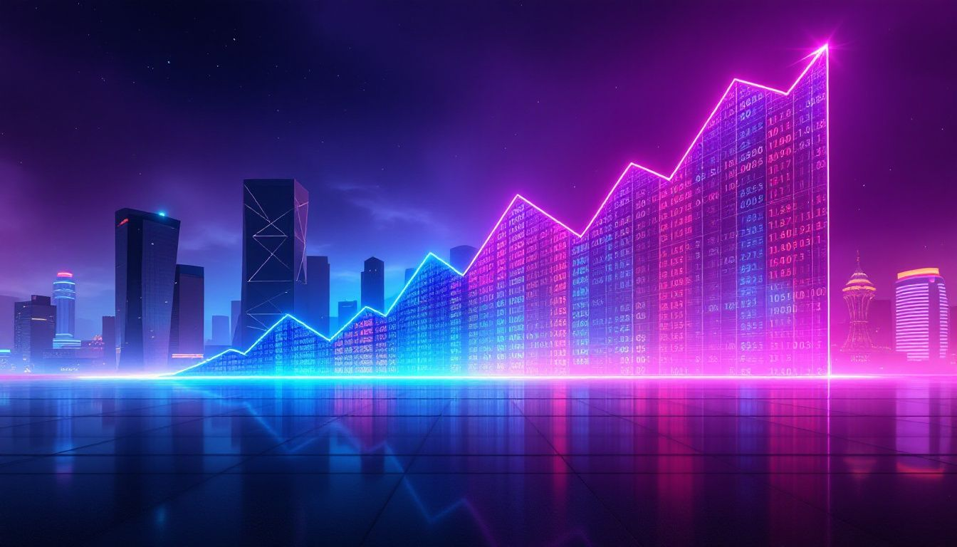 A graph illustrating the rise of online gambling over the years.