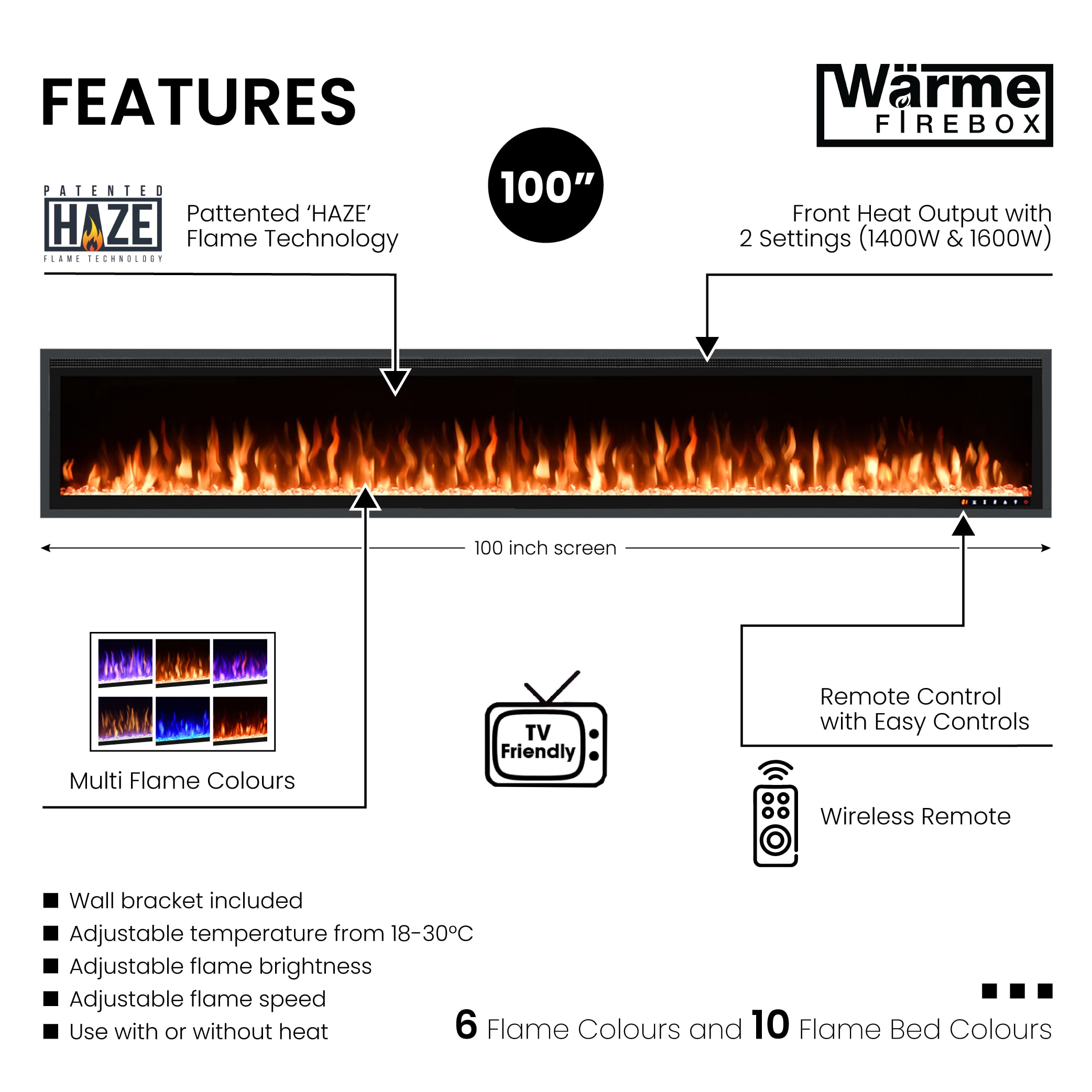 An artistic representation of advanced flame projection technology in an electric fireplace.