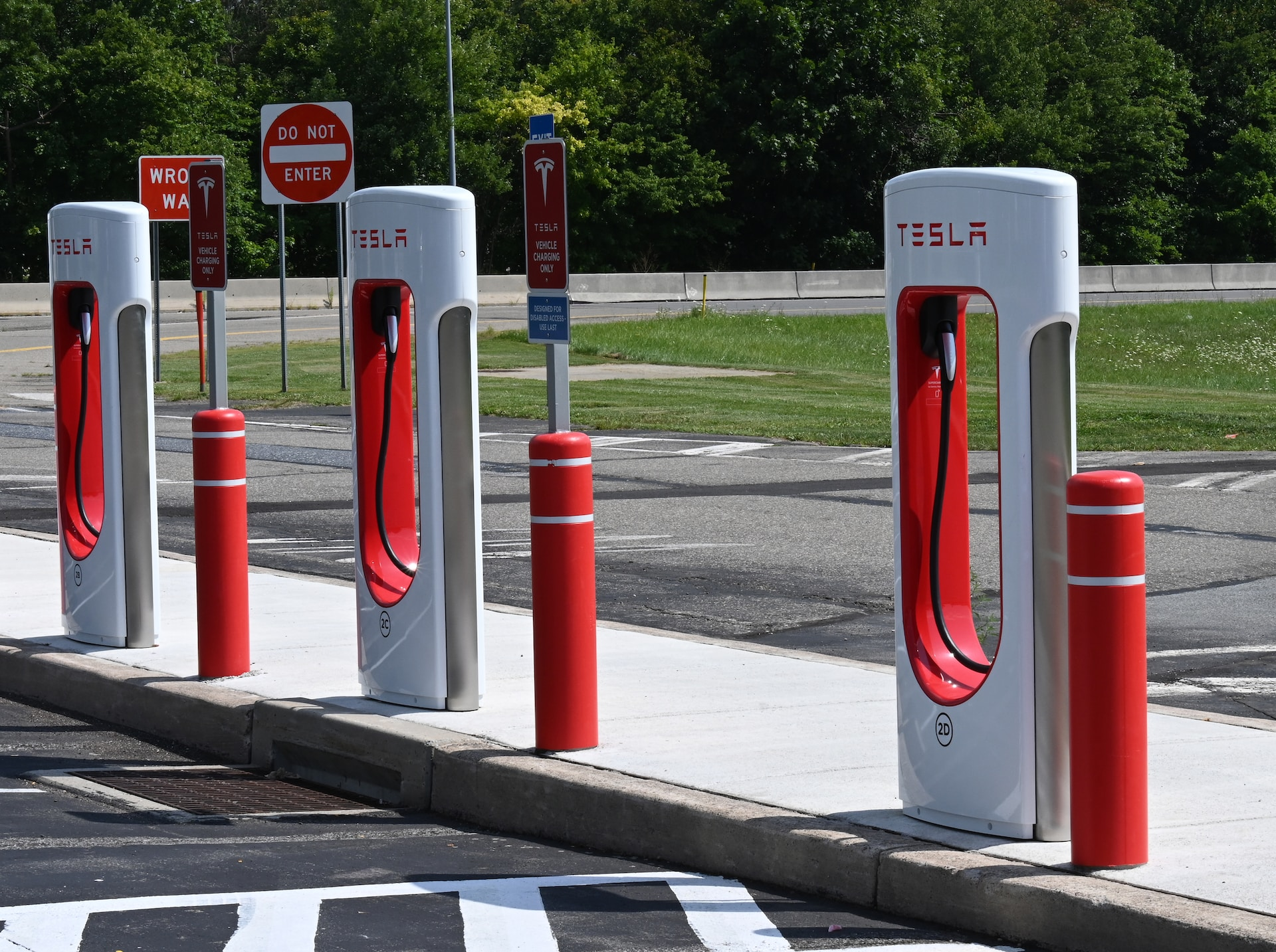 Tesla public charging stations.