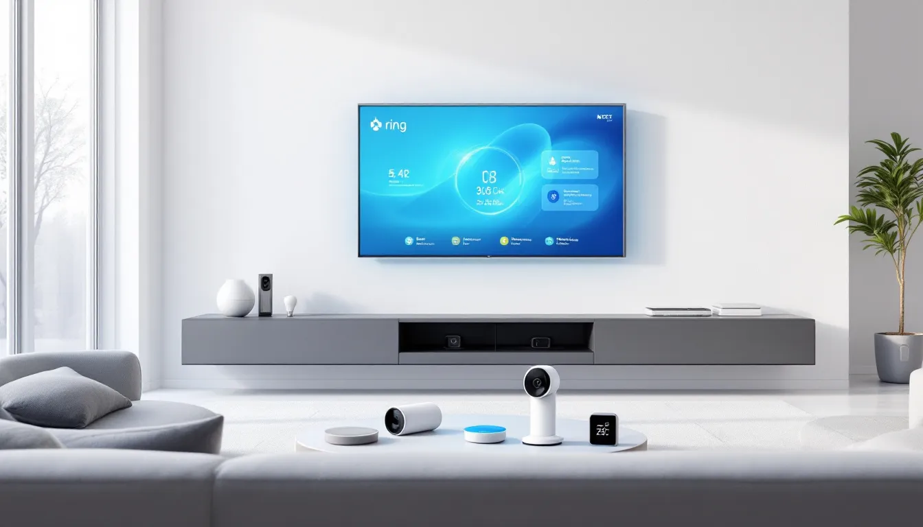 A Ring Alarm Security Kit integrated with smart home devices.