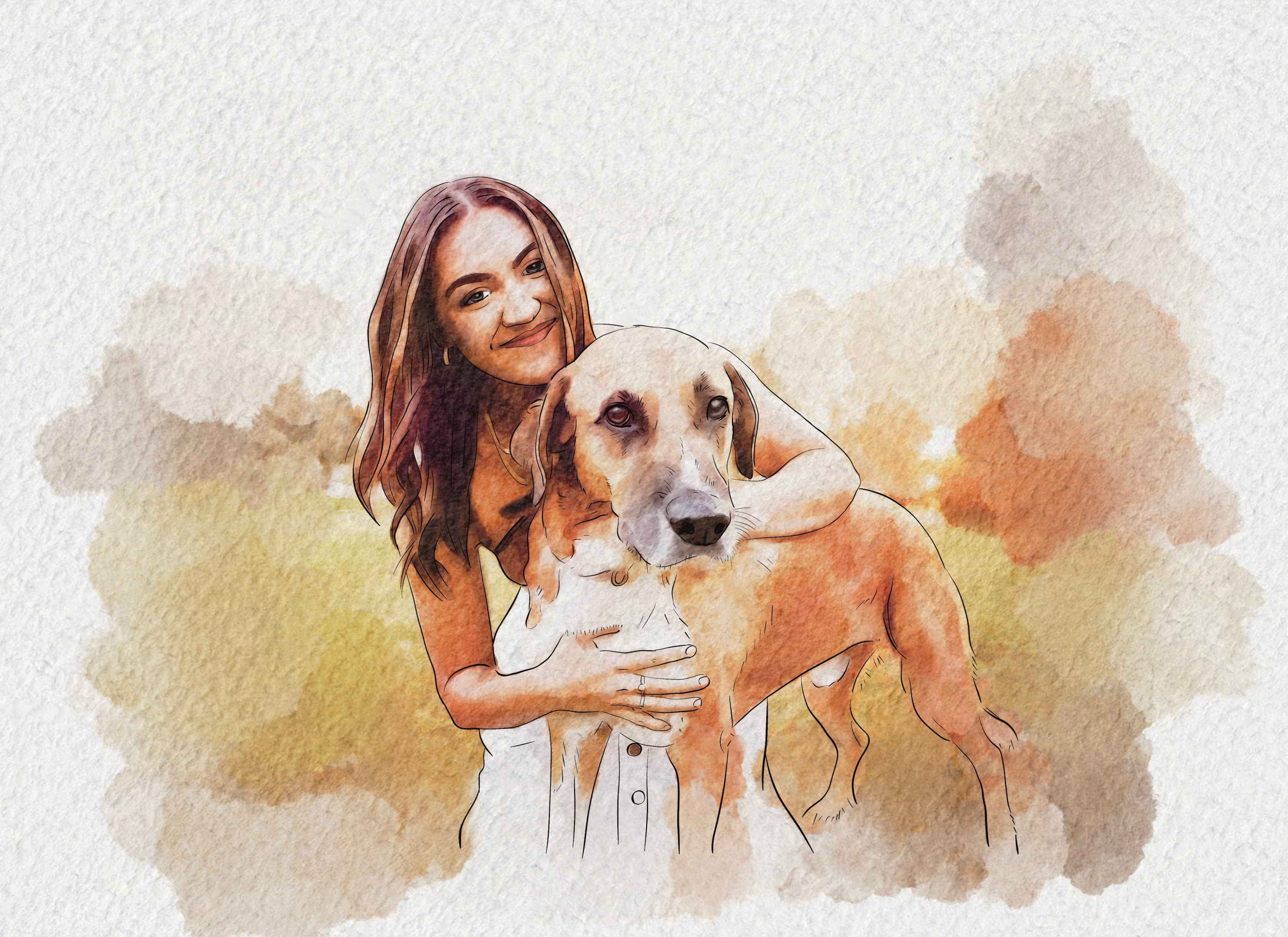 An artist carefully detailing a custom pet portrait.