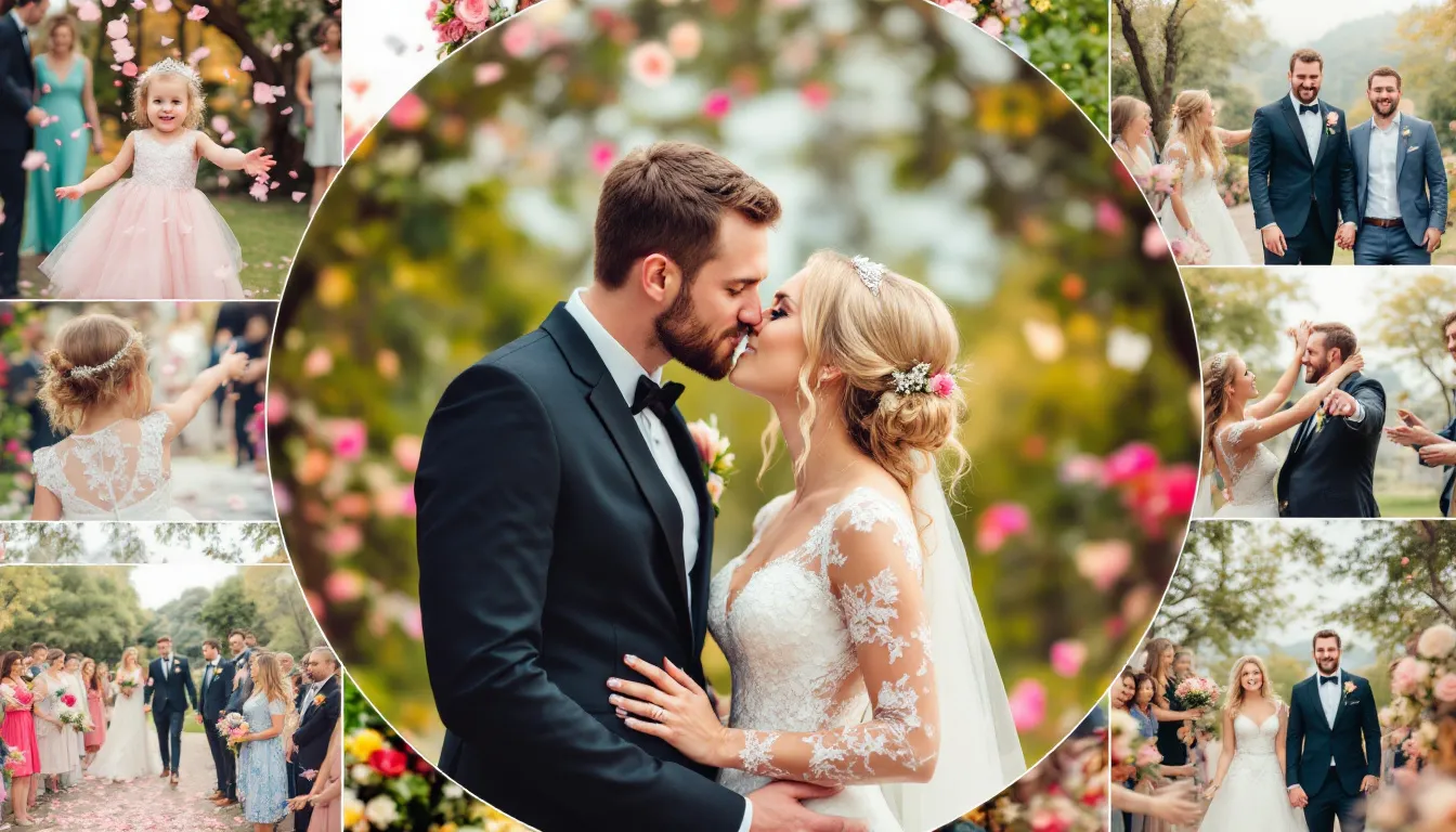 A collage of stunning wedding photographs from top photographers around the world.