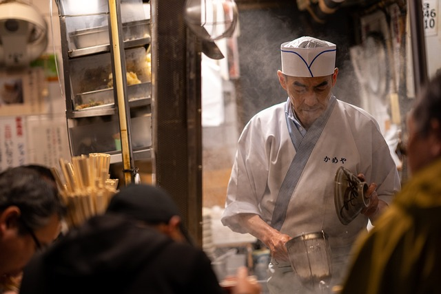 chef, cooking, street, japan