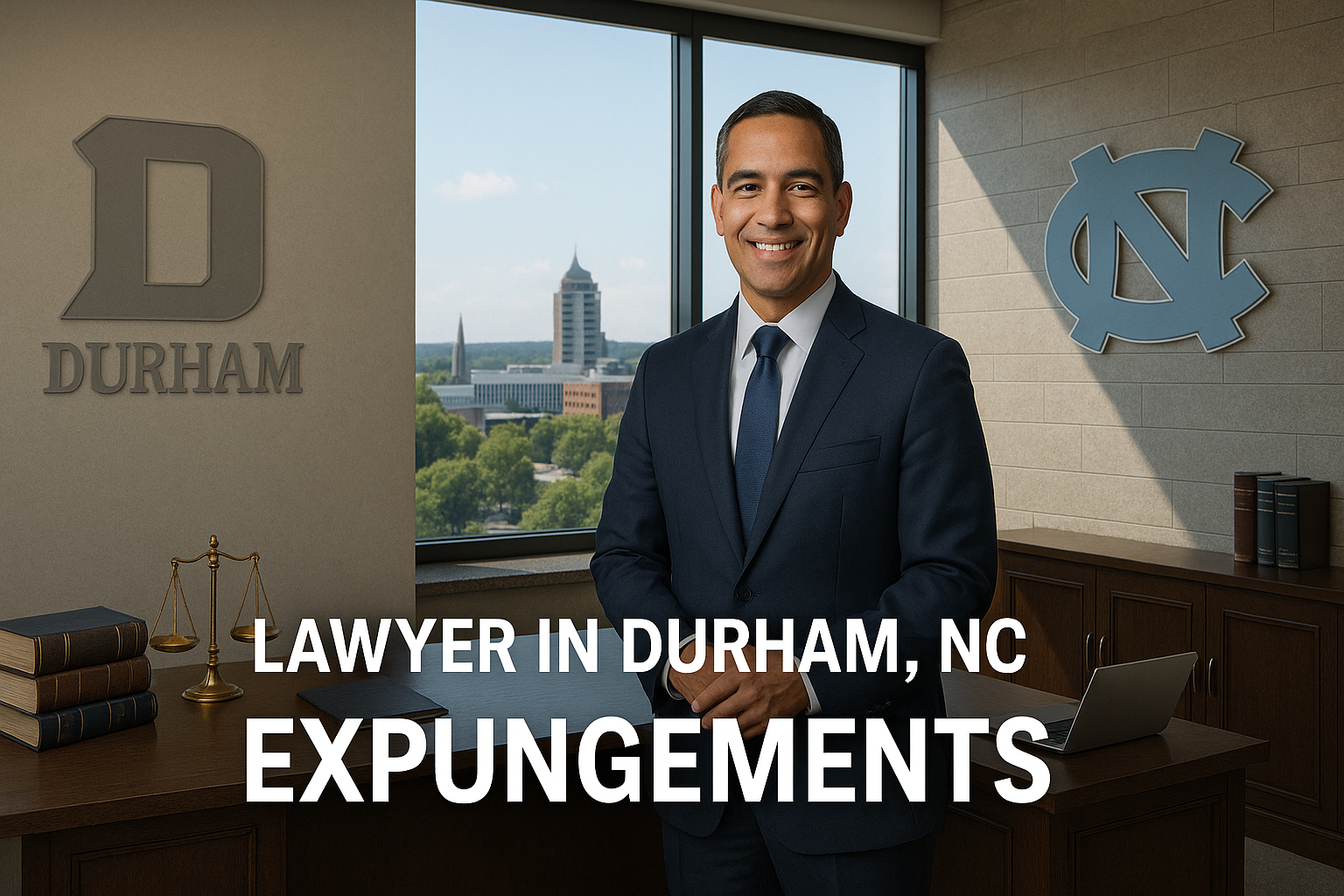 An overview of expungement laws in North Carolina, featuring blurred legal documents.