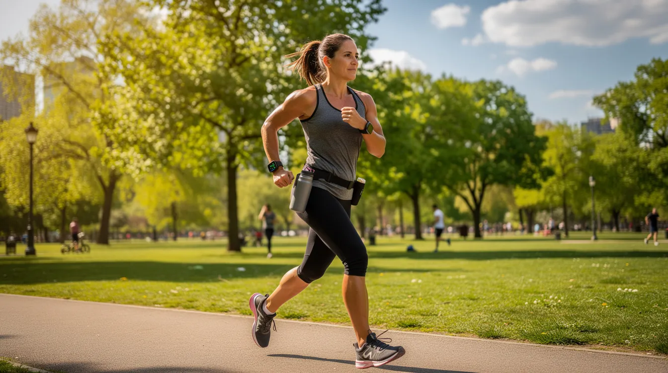 A person is engaged in outdoor physical activity, promoting weight management as part of a healthy lifestyle. This activity is essential for maintaining body weight and metabolic health, which can be crucial for individuals managing obesity and related conditions.