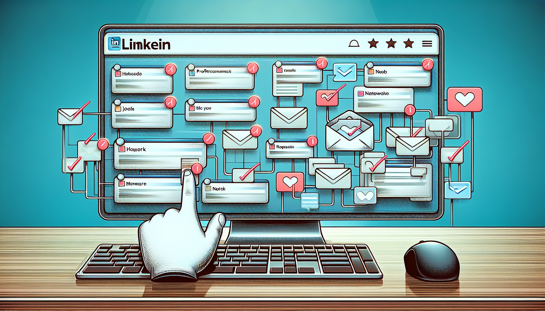 Illustration of efficient management of LinkedIn inbox