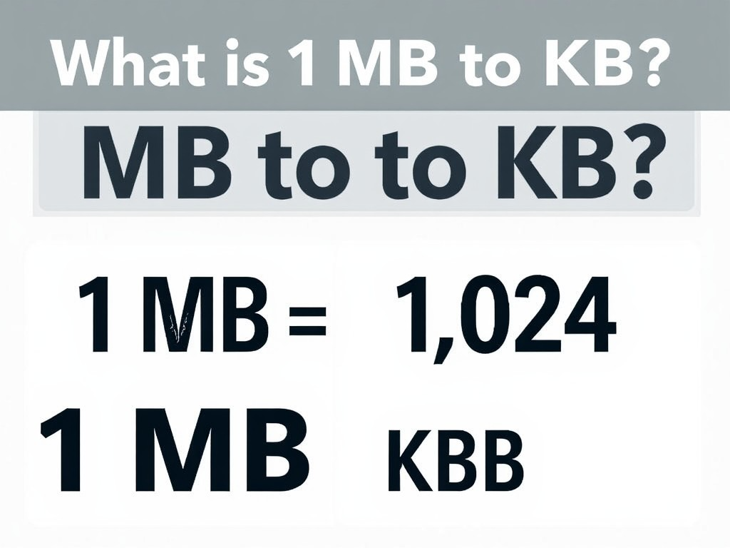 What is 1 MB to KB?