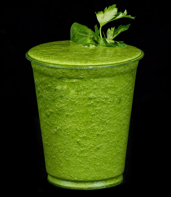 smoothie drink, parsley, kiwi