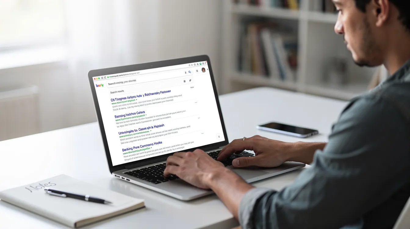 Person reviewing court records online