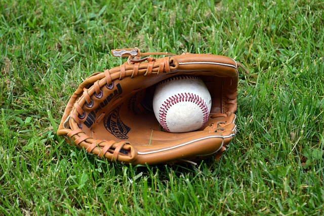 baseball, glove, ball