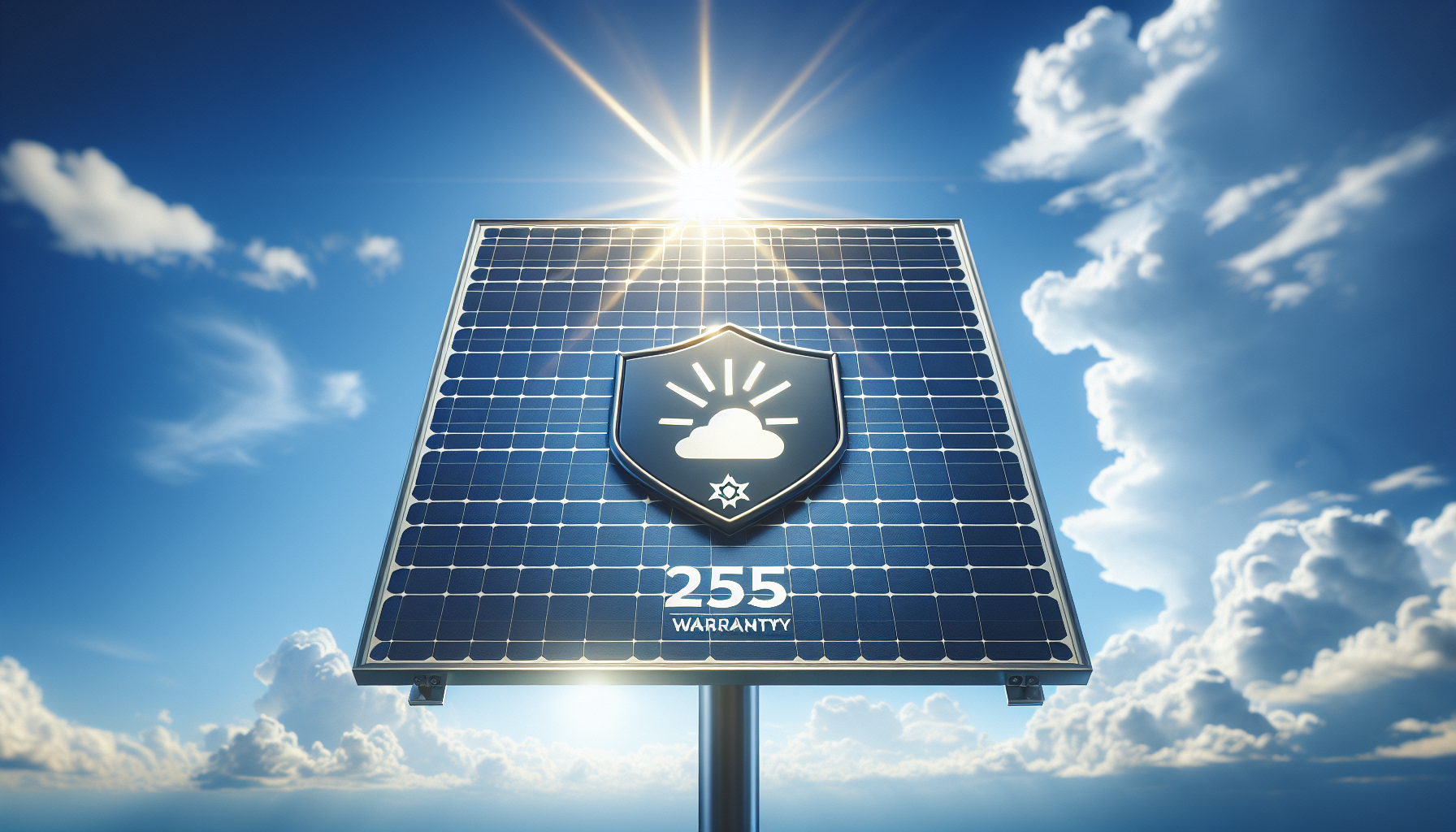 Illustration of solar panel warranty and durability