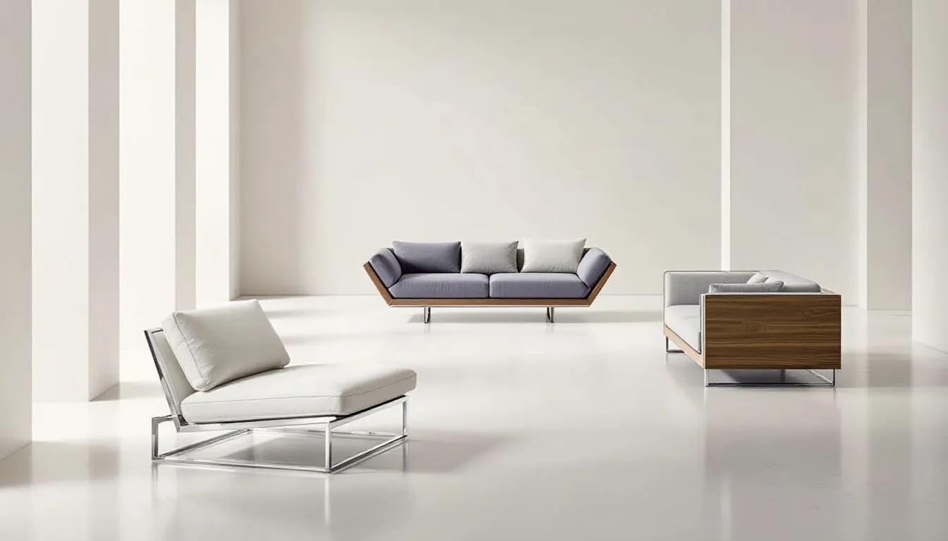 Various styles of 3 seater sofas displayed in a showroom.