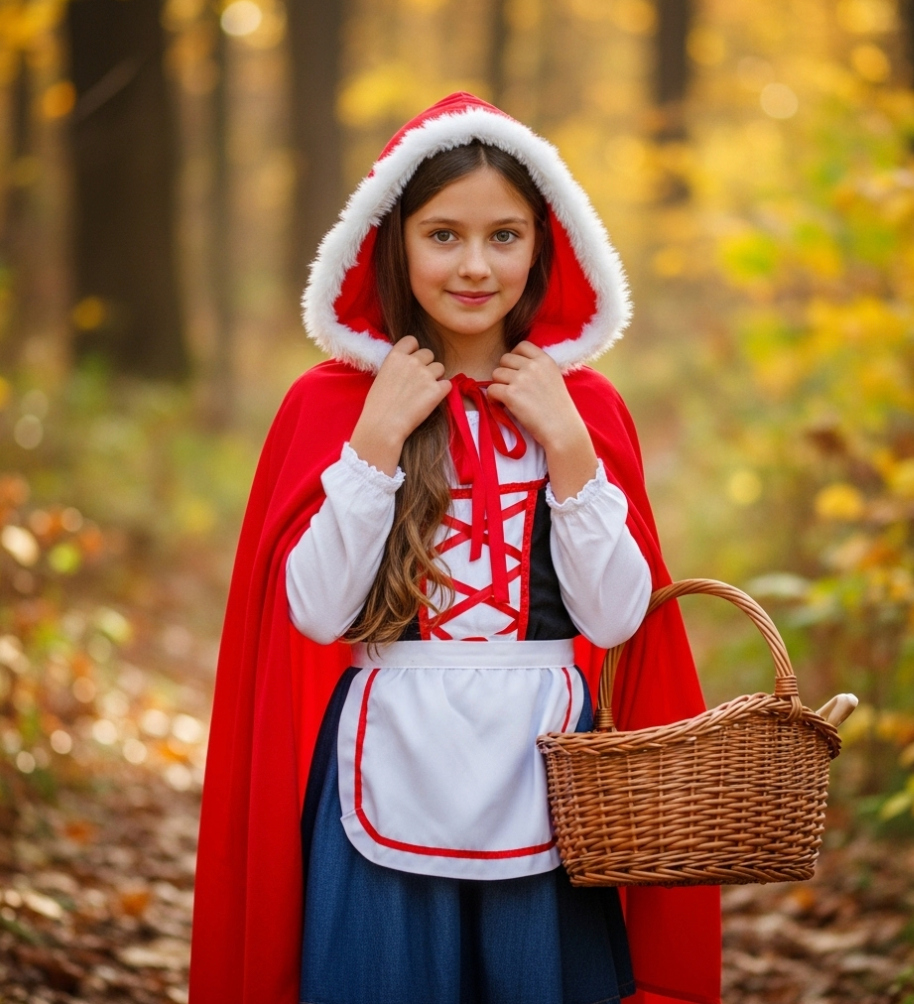 Costumes for kid, everyone can agree a little red riding hood inspired Halloween costume is a fun outfit to wear, cute for a child or adult