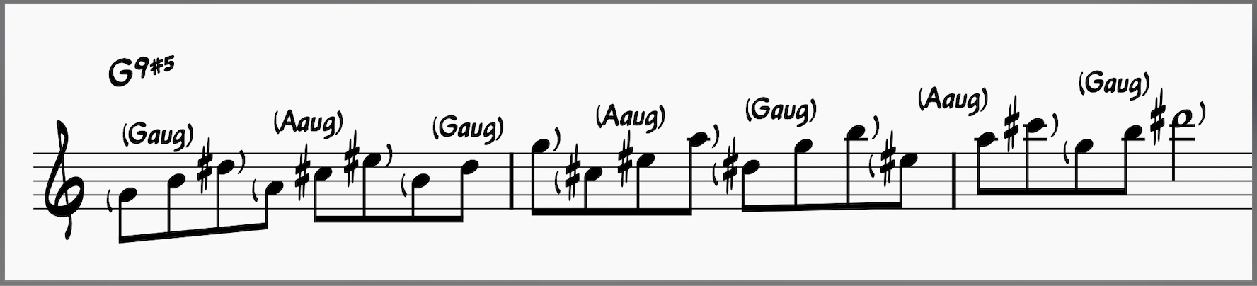 Traid Pair Exercise over a G9#5 chord