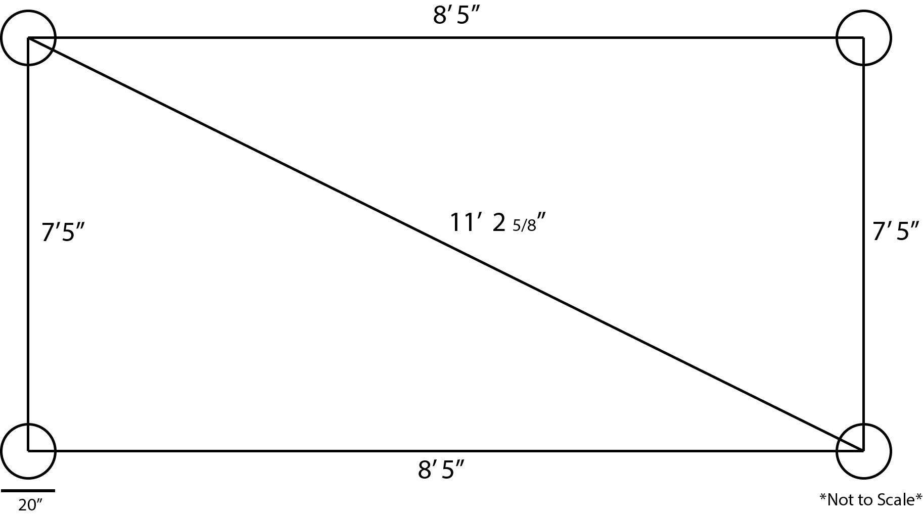 8x9 pergola footer spacing