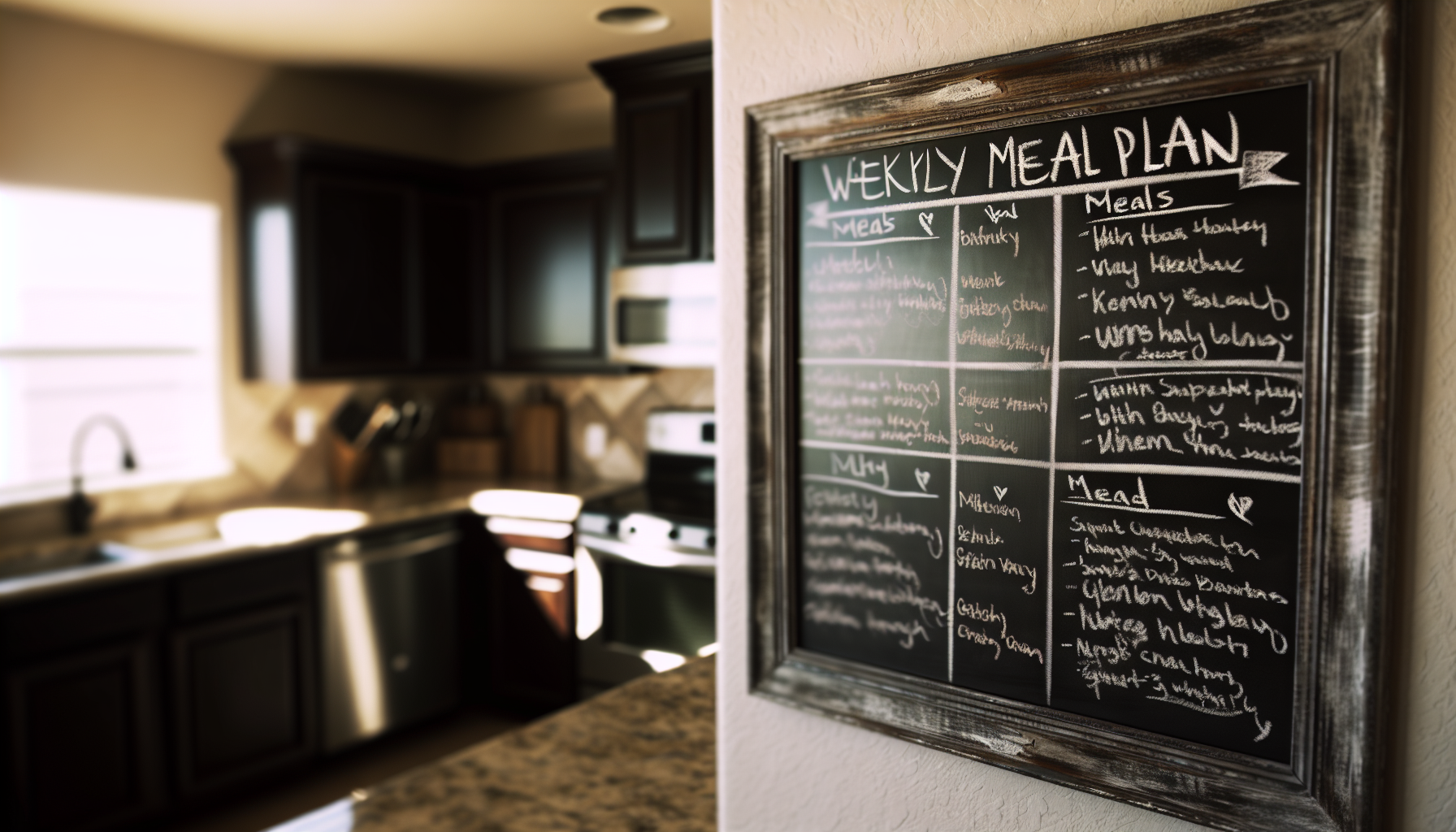 Weekly meal plan for two adults