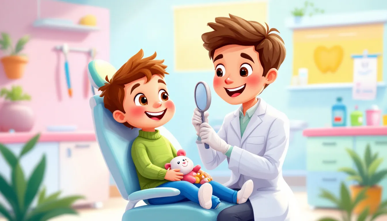 A child receiving an early dental checkup, highlighting the importance of regular dental checkups for children.