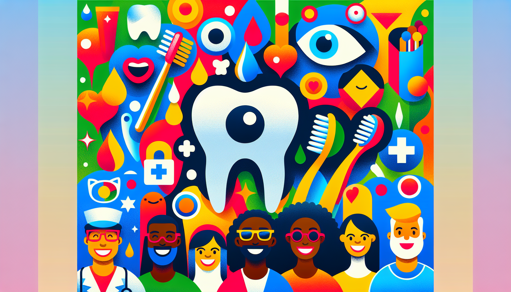 Dental and vision care icons