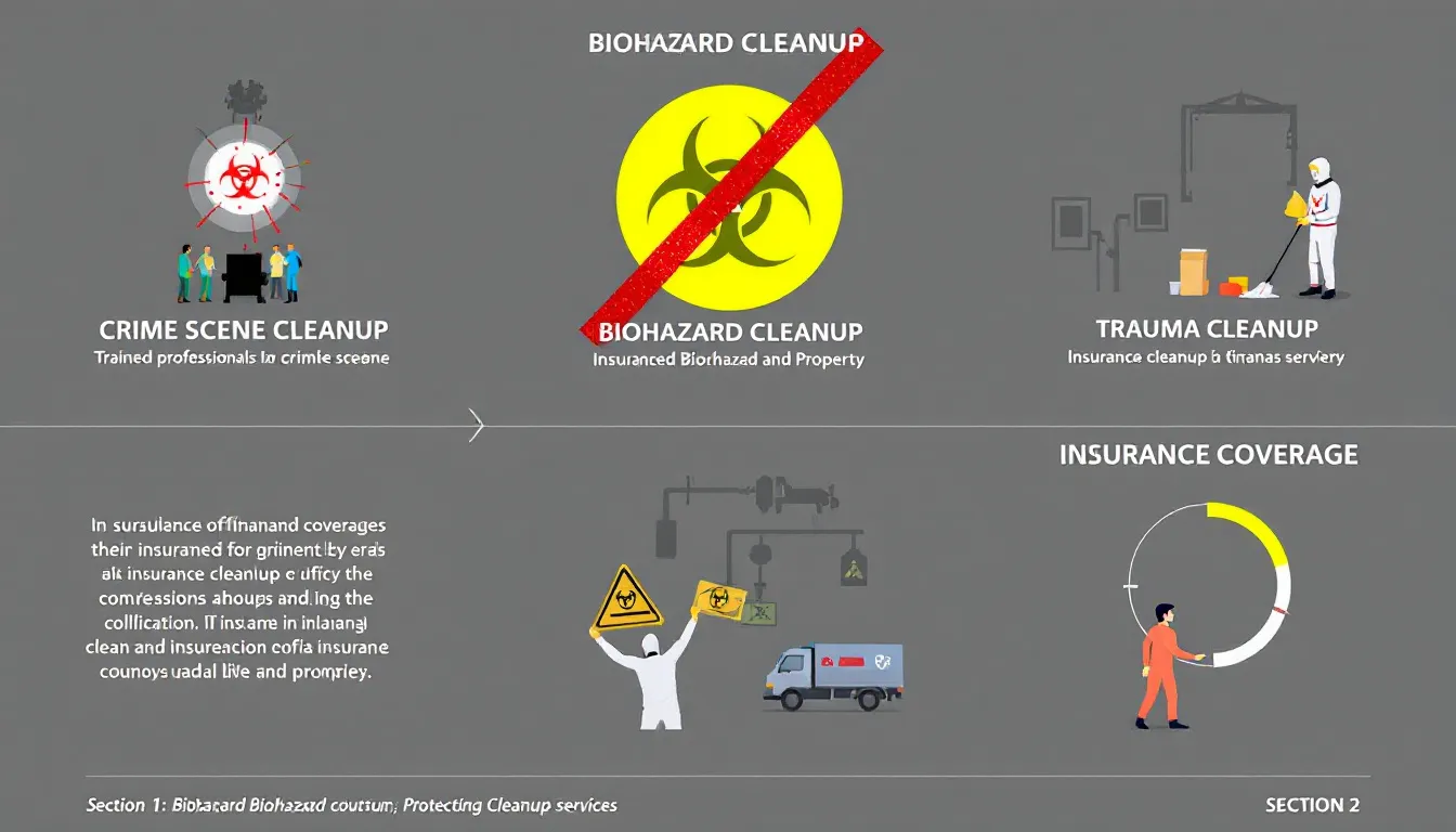Overview of biohazard cleanup jobs including crime scene cleaners and biohazard cleanup services.