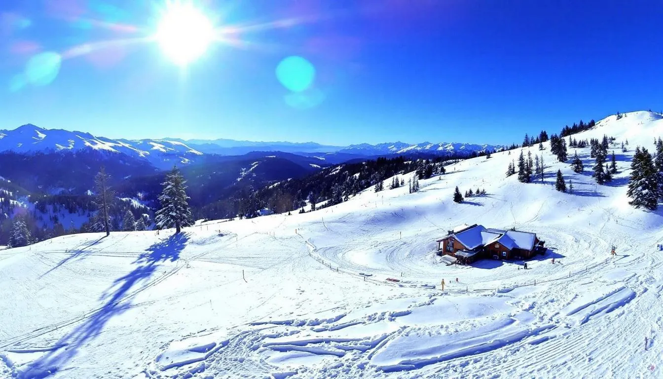 The image displays a current webcam view of Brian Head Resort, showcasing snow-covered slopes and the base lodge area, perfect for winter sports enthusiasts. The picturesque scene highlights the excitement of the ski season, with pristine white snow inviting skiers and snowboarders to enjoy the skiable terrain.