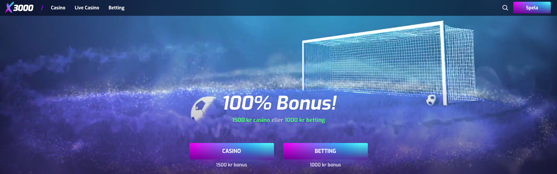 X3000 ny bettingsida med höga odds