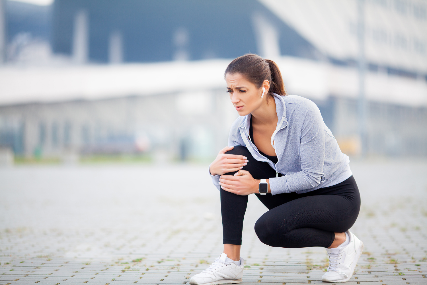 Athlete experiencing muscle cramps.