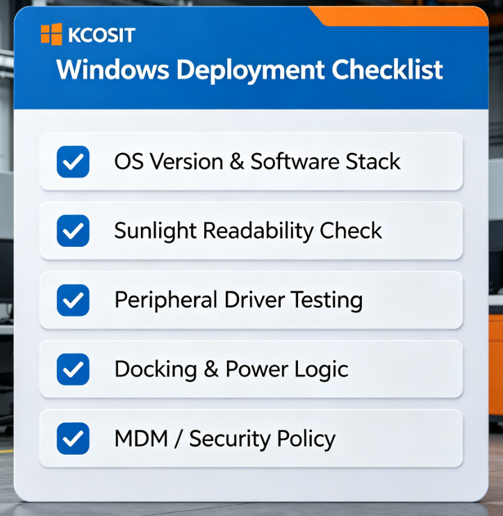 B2B checklist for deploying industrial rugged Windows tablets in field service and logistics.