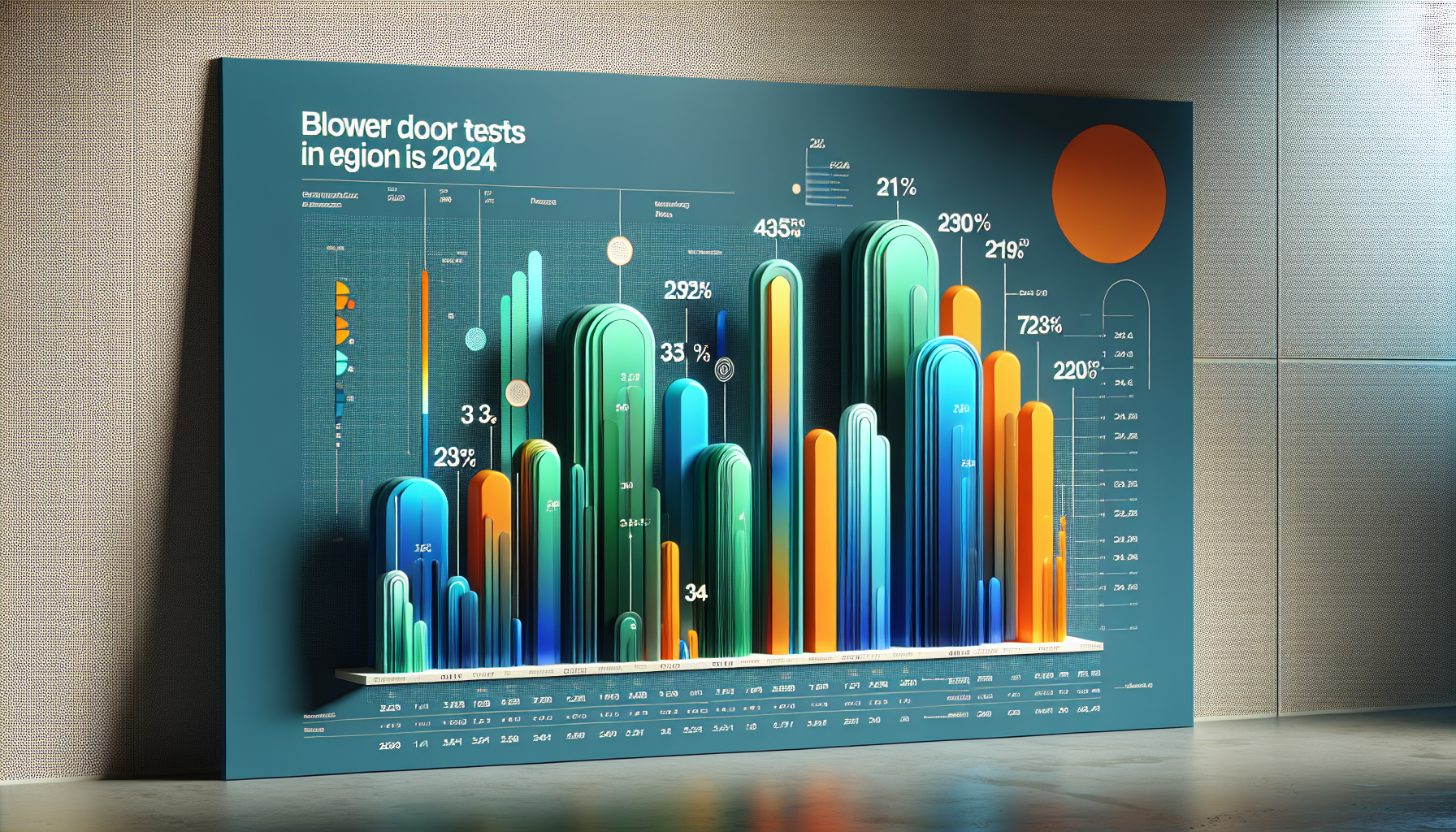 A chart illustrating the average costs of blower door tests in 2024.