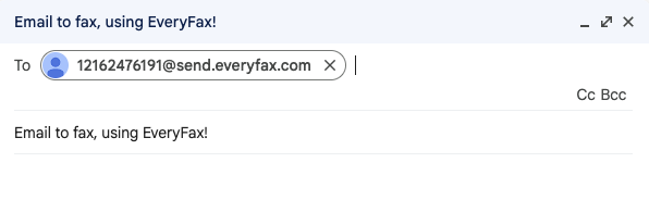 Email to fax with Gmail - recipient's fax number