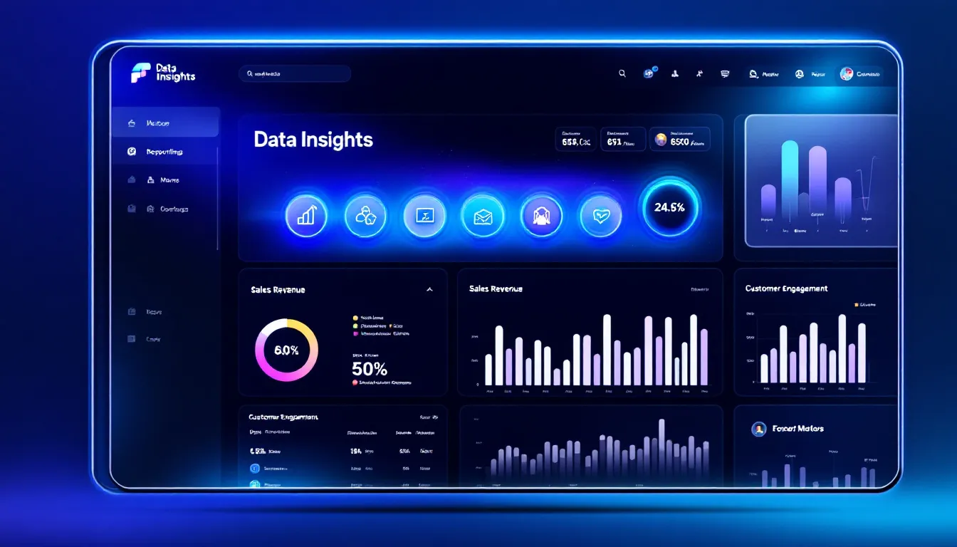 An illustration of a reporting dashboard for tracking table data.