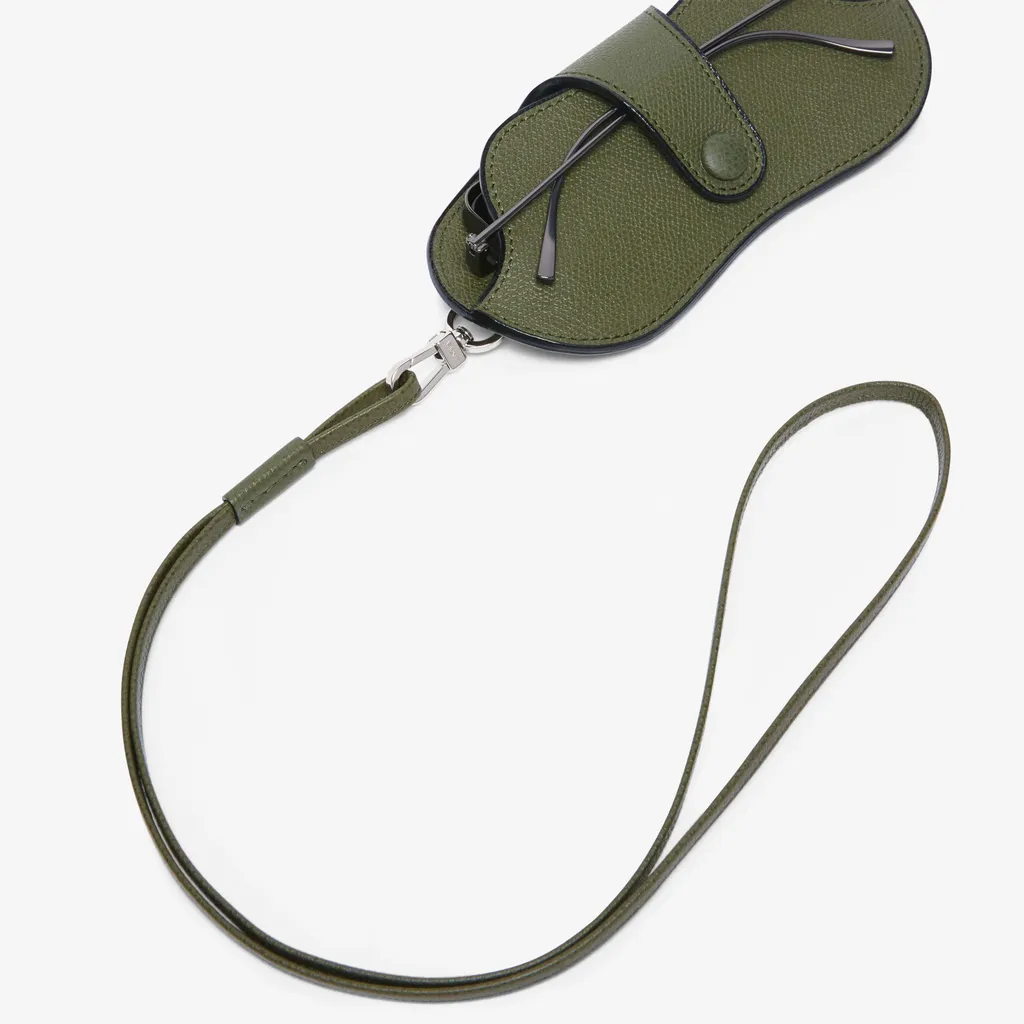 Military Green Glass Case on a Lanyard (valextra.com)