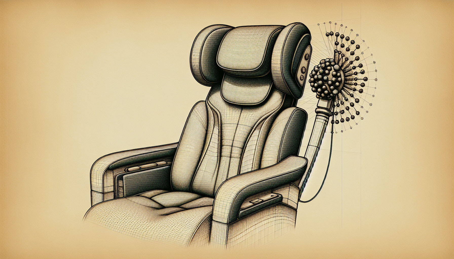 Adjustable headrest and foot massager in a massage chair for personalized comfort and targeted foot massage