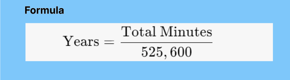 formula for regular years