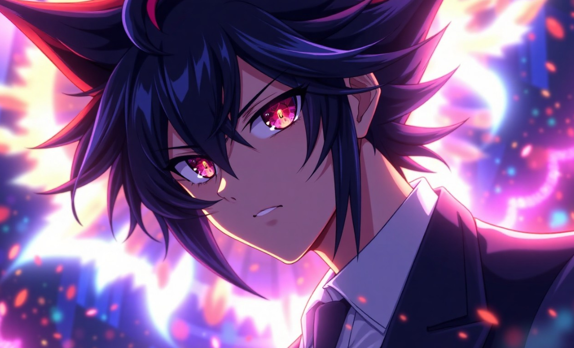 Black Hair Anime Boy Pfp ai Yugioh​